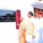 अपनेे गांव पंचूर में कई कार्यक्रमों में सीएम धामी केे साथ शरीक हुए योगी आदित्यनाथ